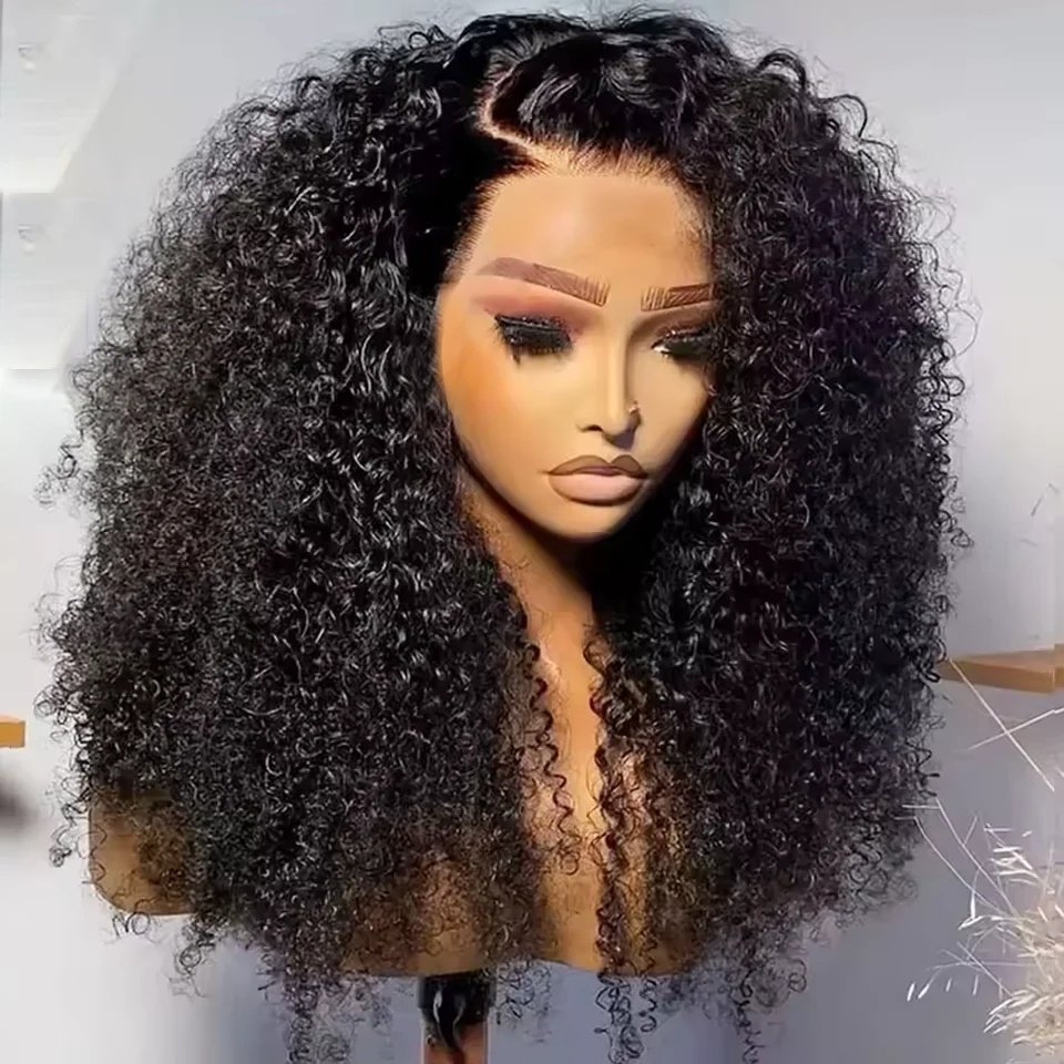 Kinky Curly Lace Frontal Wig Wear Go Glueless Wig Afro Curly Human Hair Wigs 7x5 HD Transparent Lace Closure Wig - Image 8