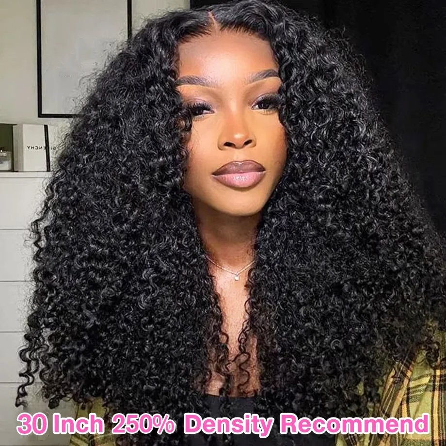 Kinky Curly Lace Frontal Wig Wear Go Glueless Wig Afro Curly Human Hair Wigs 7x5 HD Transparent Lace Closure Wig - Image 5